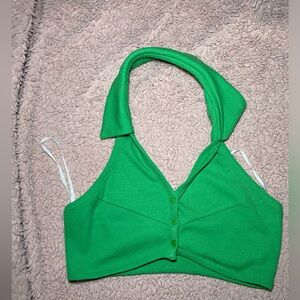 Princess Polly Collared Halter crop top- NWOT, 8